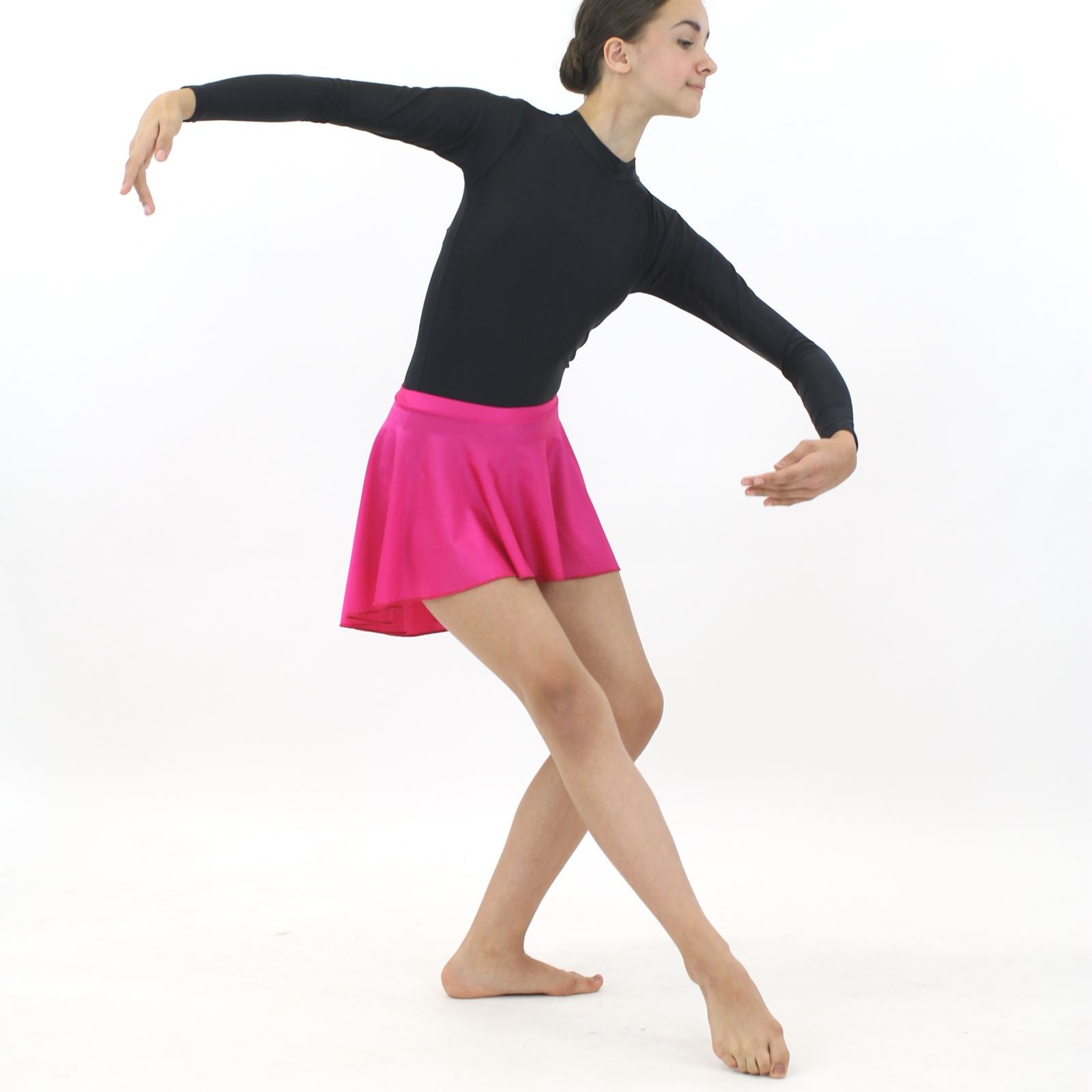 ALICE - SHORTER TAPERED SKIRT Dancewear Dancers World Cerise Small Child 