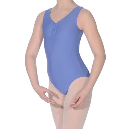 ANTONIA - ISTD STYLE LEOTARD WITH ADJUSTABLE RUCHE Dancewear Dancers World Bluebell 00 (Age 2-4) 
