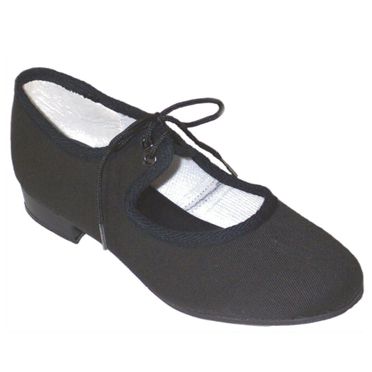 BLACK CANVAS LOW HEEL TAP SHOES Dance Shoes Dancers World 
