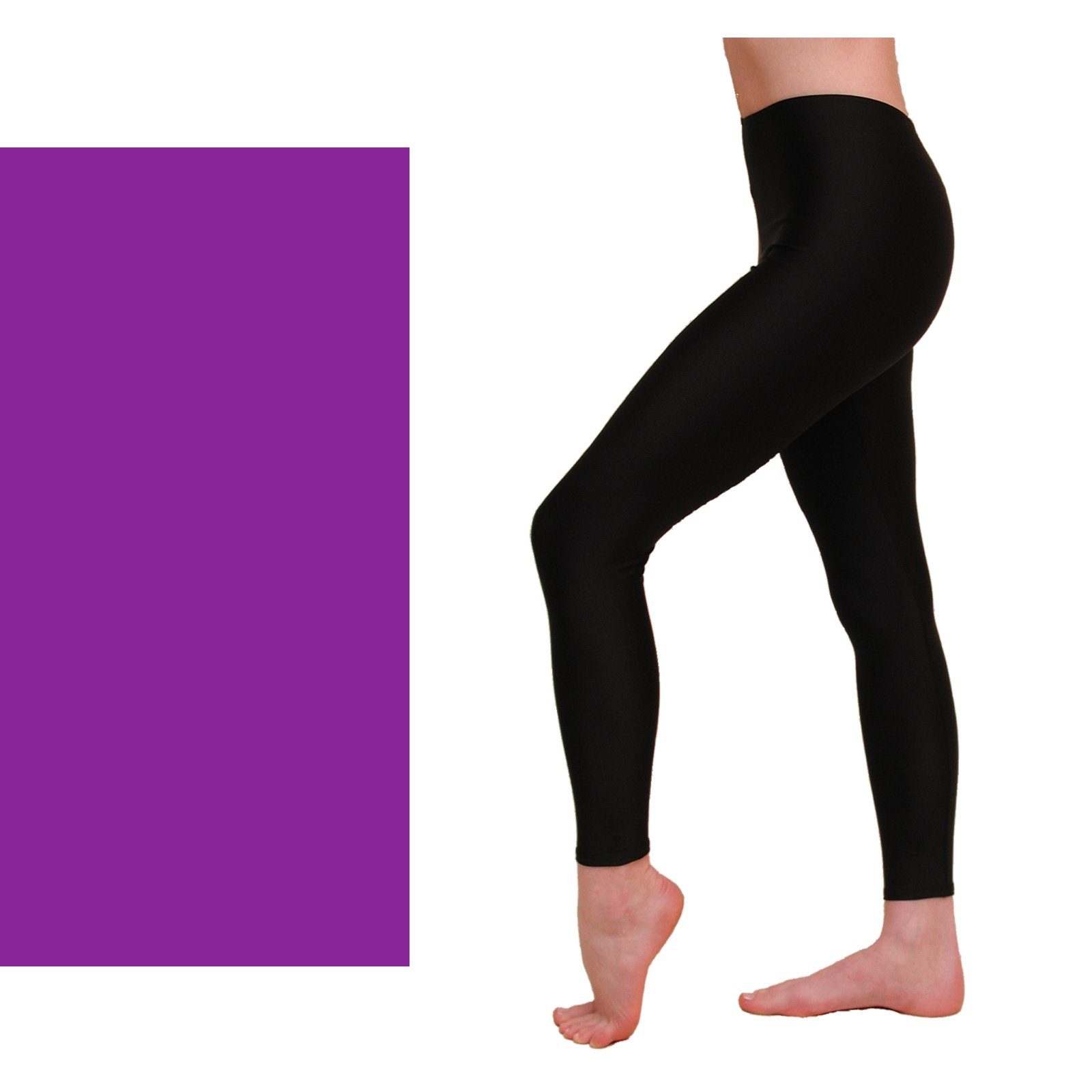 EFT - FOOTLESS TIGHTS / LEGGINGS Dancewear Dancers World Purple 00 (Age 2-4) 