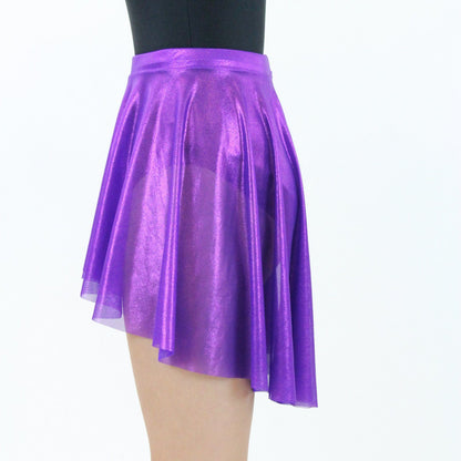 GLEAM - PURPLE SPIRIT NET SHORTER TAPERED SKIRT Dancewear Click Dancewear 