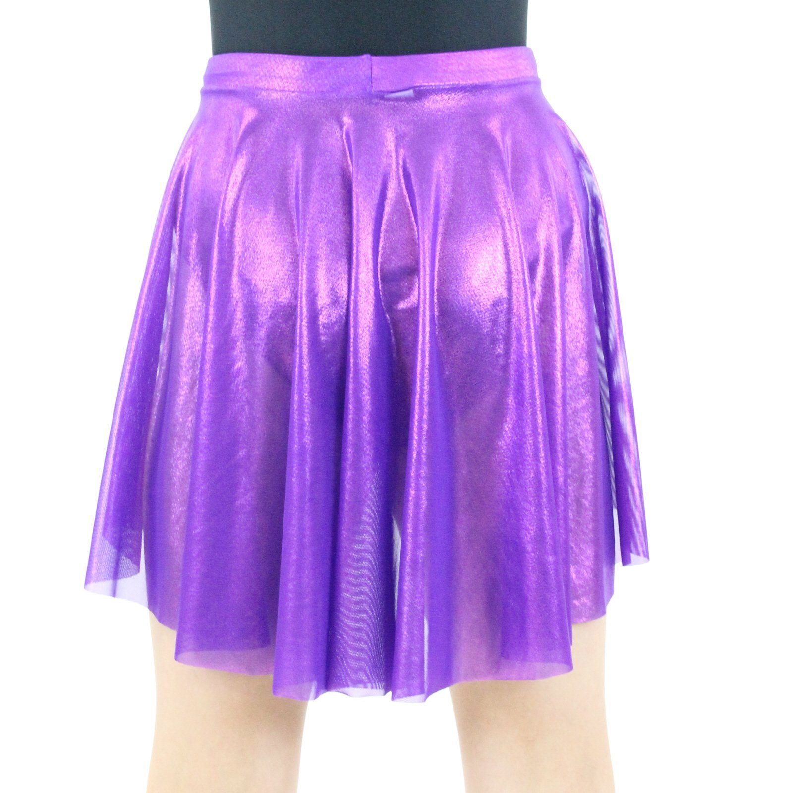 GLEAM - PURPLE SPIRIT NET SHORTER TAPERED SKIRT Dancewear Click Dancewear 