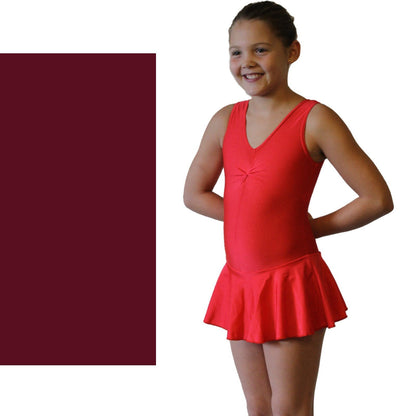 KATIE - SKIRTED LEOTARD - BOLD COLOURS Dancewear Dancers World Burgundy 00 (Age 2-4) 