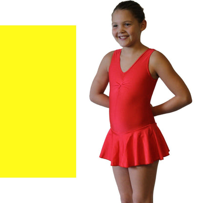KATIE - SKIRTED LEOTARD - BOLD COLOURS Dancewear Dancers World Yellow 00 (Age 2-4) 