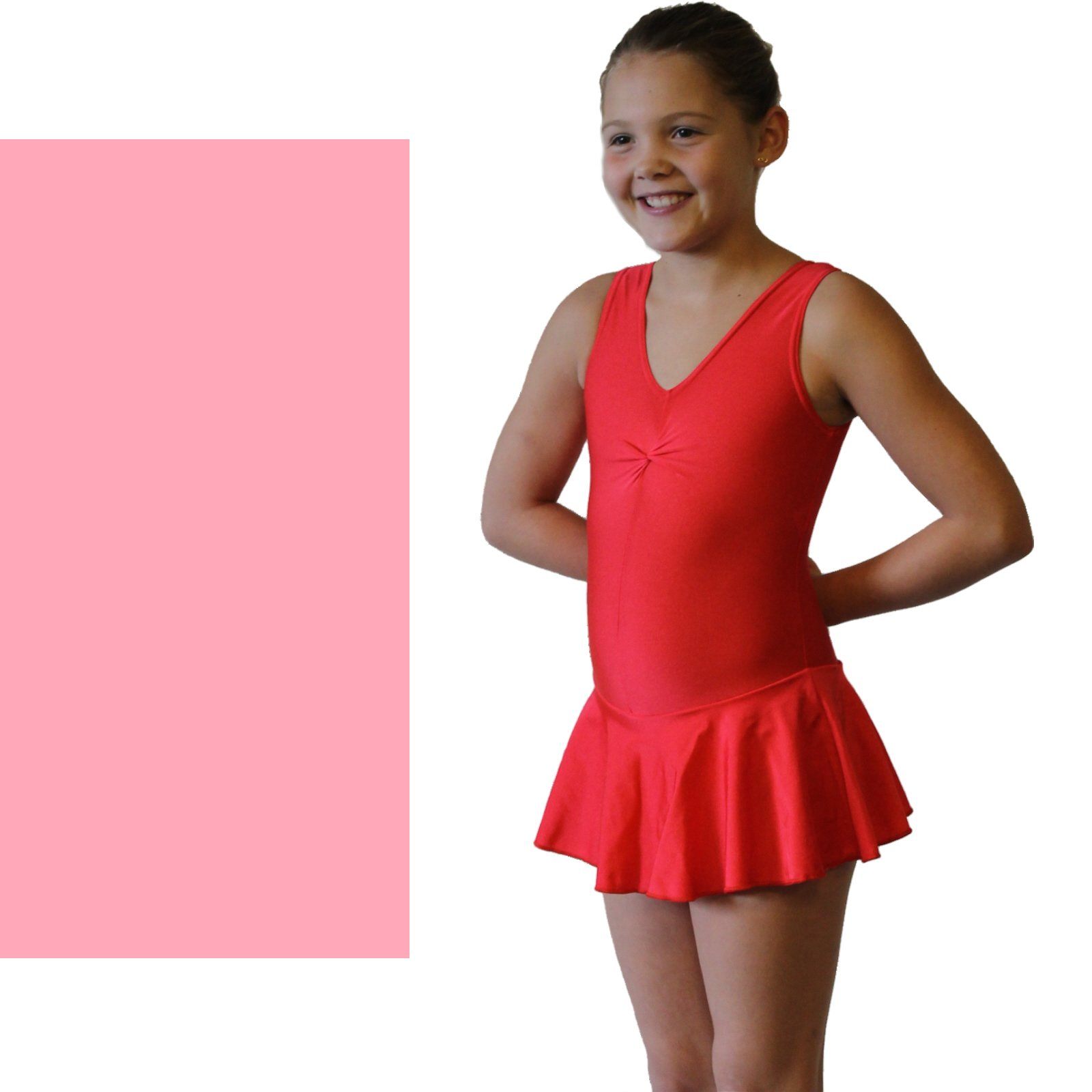 KATIE - SKIRTED LEOTARD - SUBTLE COLOURS Dancewear Dancers World Light Raspberry 00 (Age 2-4) 