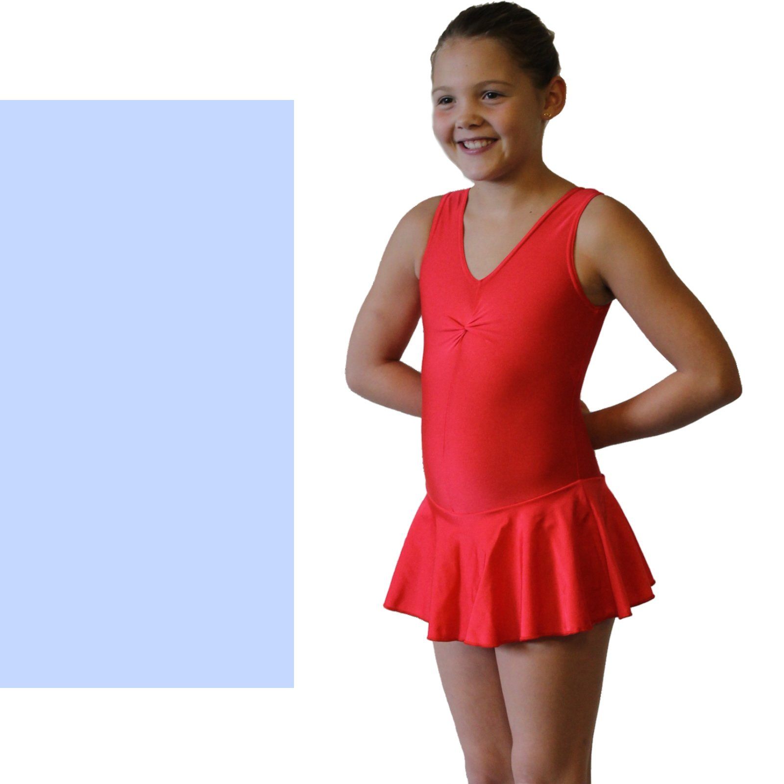 KATIE - SKIRTED LEOTARD - SUBTLE COLOURS Dancewear Dancers World Pale Blue 00 (Age 2-4) 