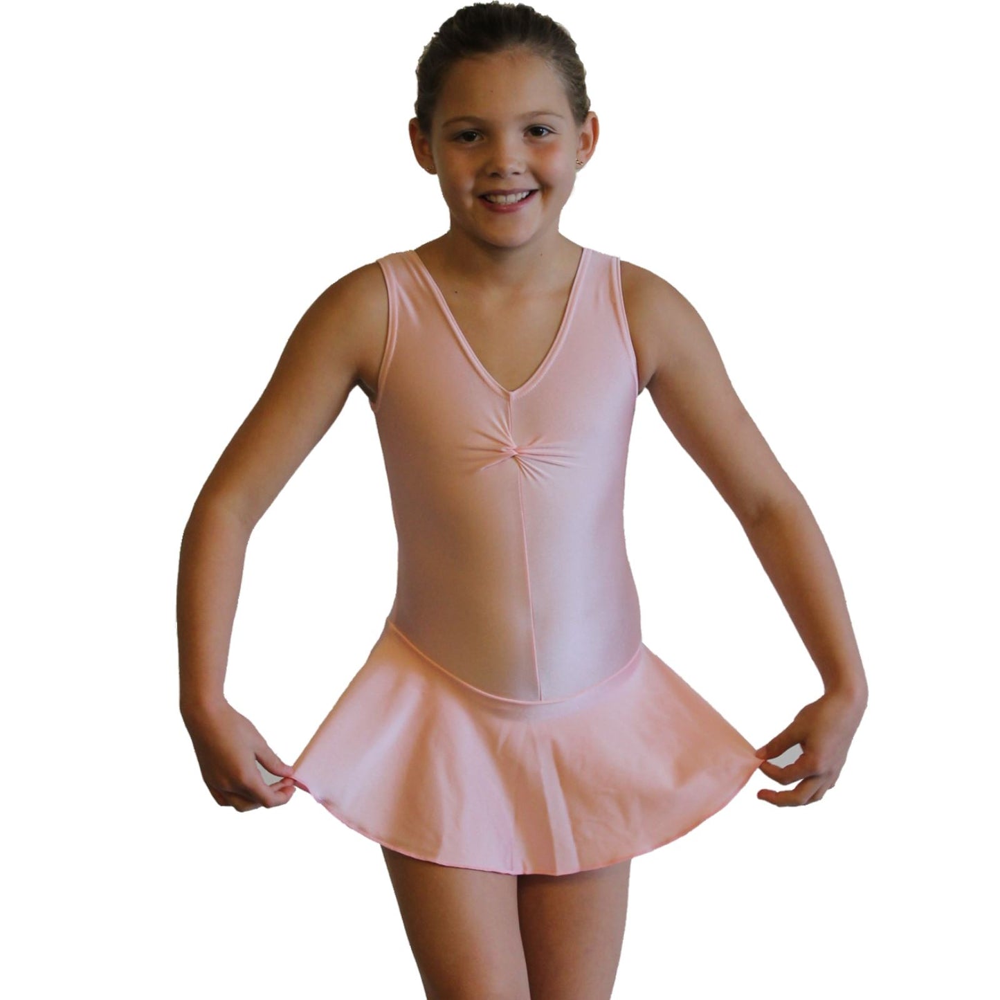 KATIE - SKIRTED LEOTARD - SUBTLE COLOURS Dancewear Dancers World Pale Pink 000 (Toddler) 