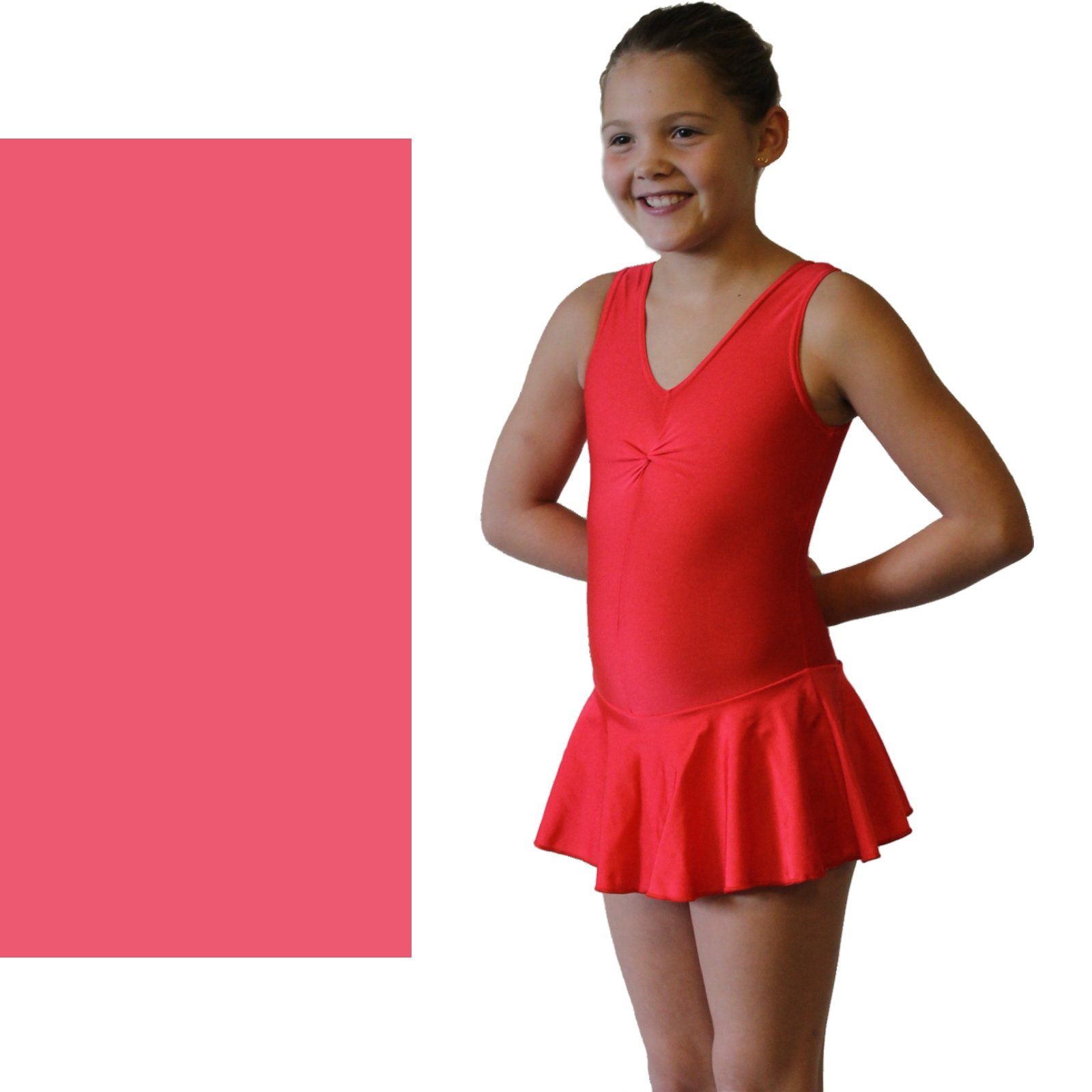 KATIE - SKIRTED LEOTARD - SUBTLE COLOURS Dancewear Dancers World Rose Pink 00 (Age 2-4) 