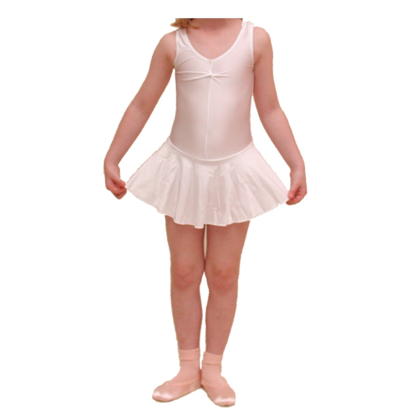 KATIE - SKIRTED LEOTARD - SUBTLE COLOURS Dancewear Dancers World White 00 (Age 2-4) 