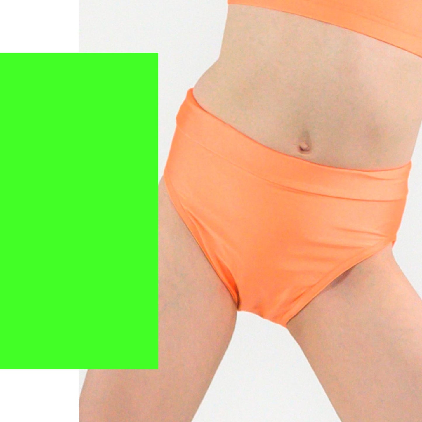 NIKKI - HIGH WAIST DANCE PANTS Children's Dancewear Click Dancewear Fluorescent Green 0 (Age 4-6) 