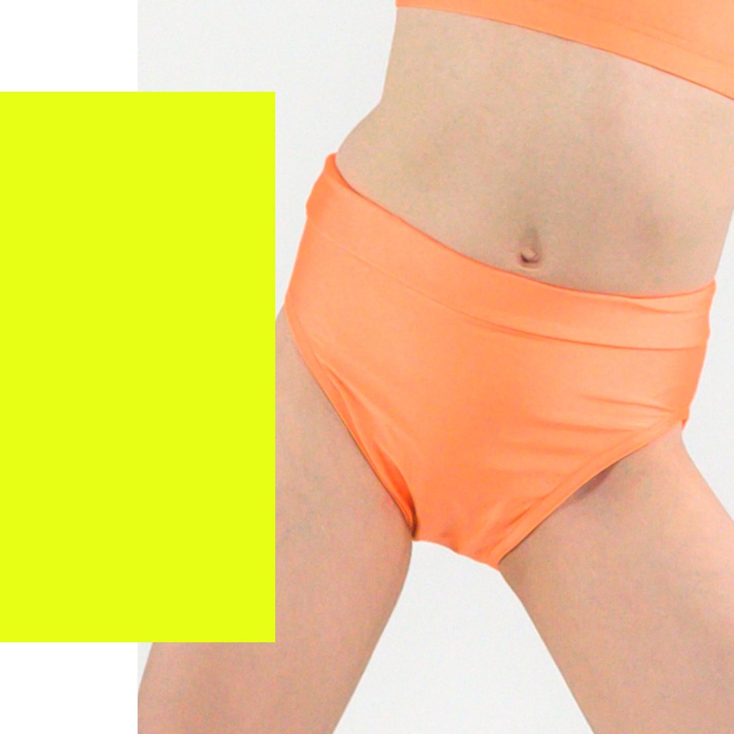 NIKKI - HIGH WAIST DANCE PANTS Children's Dancewear Click Dancewear Fluorescent Yellow 0 (Age 4-6) 
