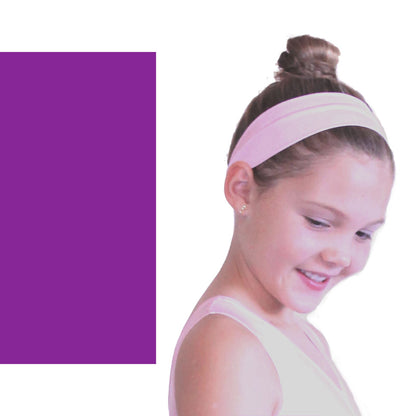 NYLON LYCRA HEADBANDS Accessories Dancers World Purple Narrow 1.5" 