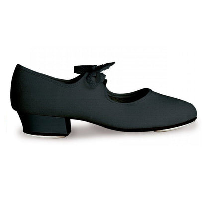 ROCH VALLEY CANVAS TAP SHOES WITH FITTED HEEL & TOE TAPS Dance Shoes Roch Valley Black Junior 5 