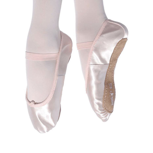 ROCH VALLEY PREMIUM PINK SATIN FULL SOLE BALLET SHOES Dance Shoes Roch Valley 