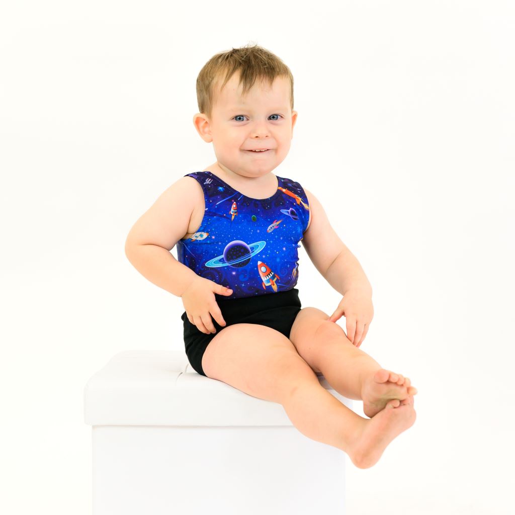 ROCKET PRINT - BABY SIZES - PLAIN FRONT LEOTARD Dancewear Click Dancewear 