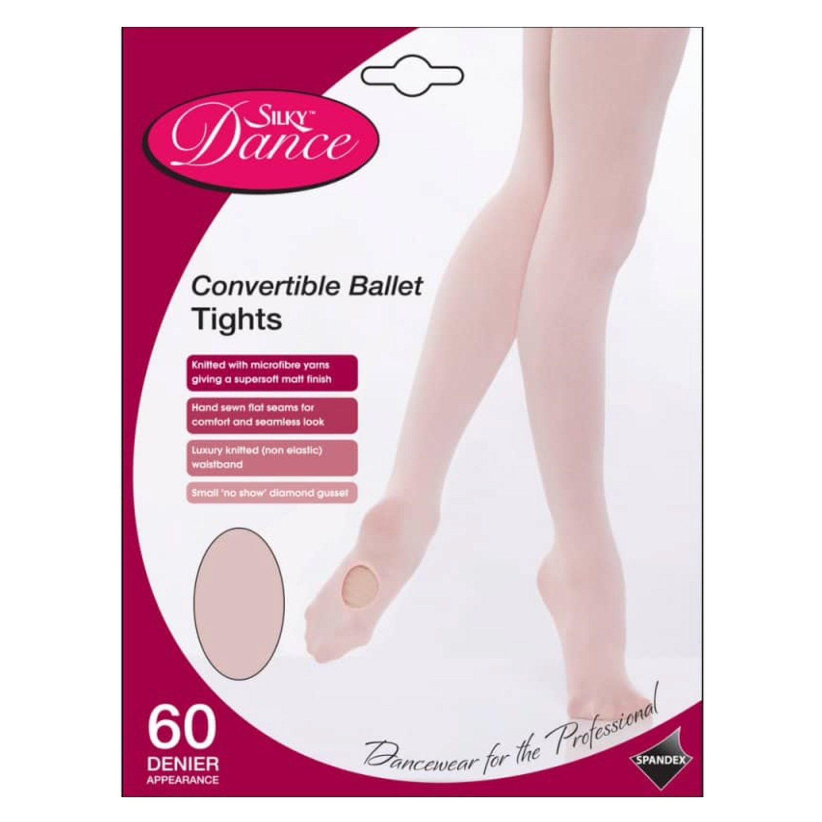 Silky convertible ballet tights- Pink - Dance Store Direct