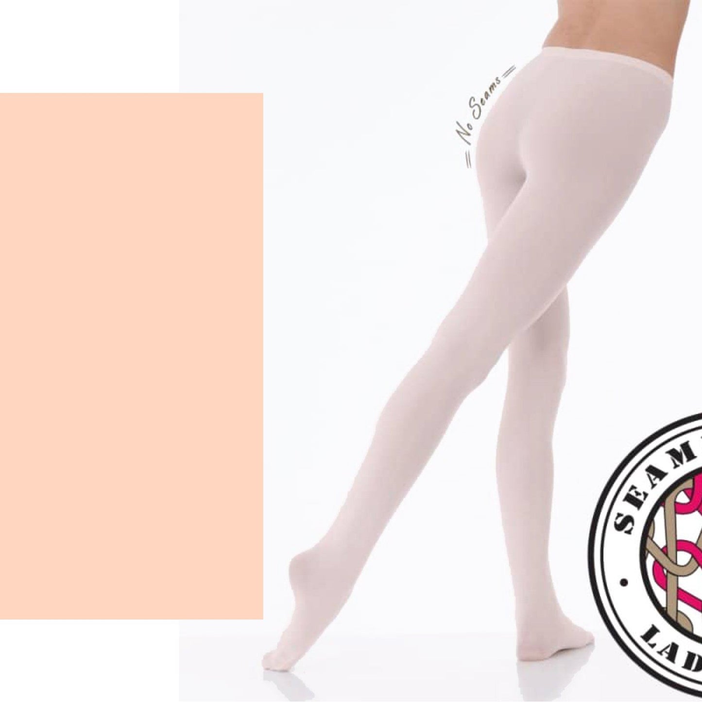 'SILKY' BRAND 80 DENIER THEATRICAL PINK ULTIMATE SEAMLESS FOOTED BALLET DANCE TIGHTS Tights & Socks Silky 