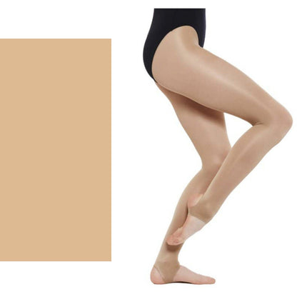 'SILKY' BRAND SHIMMER DANCE TIGHTS WITH STIRRUP Tights & Socks Silky Light Toast Age 5-7 