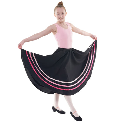 TAPPERS & POINTERS CHARACTER SKIRT Dancewear Tappers and Pointers Black / Pink 22" 