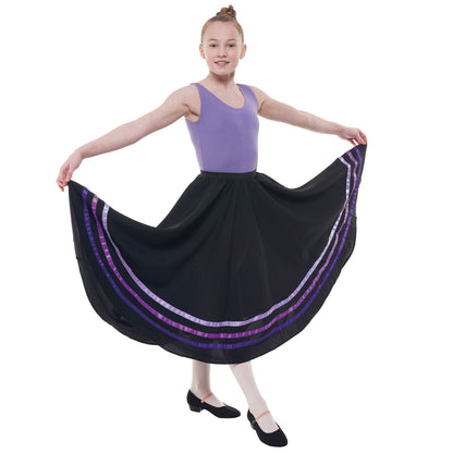 TAPPERS & POINTERS CHARACTER SKIRT Dancewear Tappers and Pointers Black / Purple 22" 