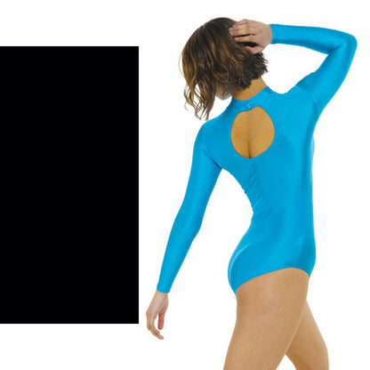 TAPPERS & POINTERS LONG SLEEVE POLO NECK LEOTARD Dancewear Tappers and Pointers Black 0 (Age 4-5) 