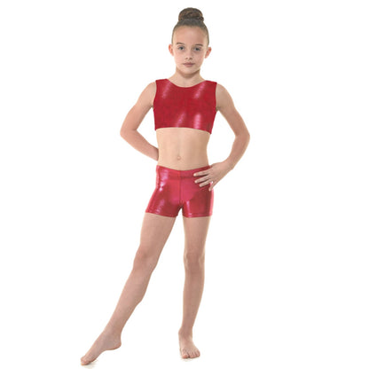 TAPPERS & POINTERS SHINE HIPSTER MICRO SHORTS Dancewear Tappers and Pointers Pomegranate Shine 0 (Age 4-5) 