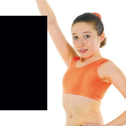 TAPPERS & POINTERS SLEEVELESS VEST CROP TOP Dancewear Tappers and Pointers Black 0 (Age 4-5) 