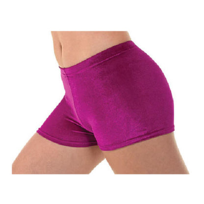 TAPPERS & POINTERS SMOOTH VELVET HIPSTER MICRO SHORTS Dancewear Tappers and Pointers Cerise Velvet 0 (Age 4-5) 