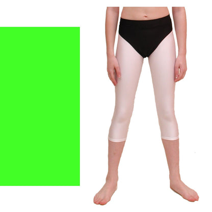 ZOE - HI-CUT DANCE PANTS WITH FULL BACK Children's Dancewear Dancers World Fluorescent Green 00 (Age 2-4) 