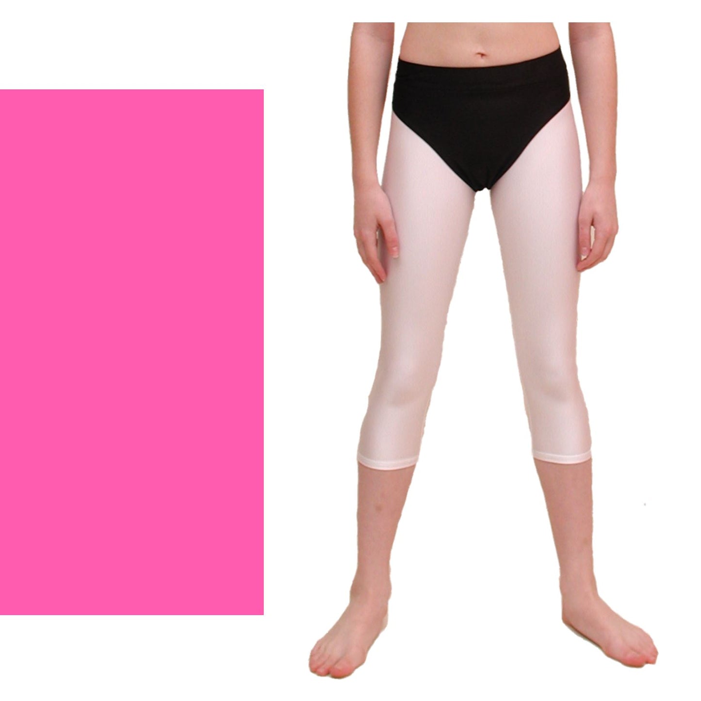 ZOE - HI-CUT DANCE PANTS WITH FULL BACK Children's Dancewear Dancers World Fluorescent Pink 00 (Age 2-4) 